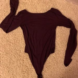 Aerie maroon bodysuit